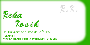 reka kosik business card